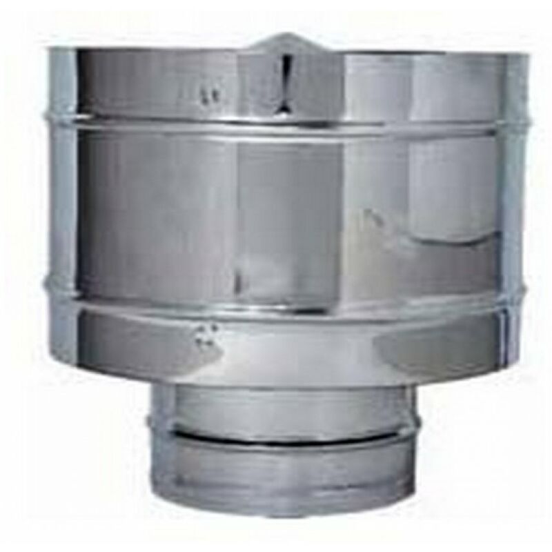 foto del prodotto europrofil fumaiolo fisso antivento inox tondo attacco maschio cm. 18