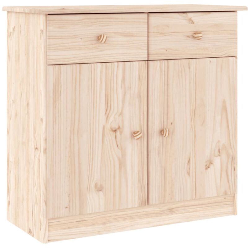 foto del prodotto credenza buffet cassettiera mobile contenitore organizer cucina soggiorno soggiorno 77 x 35 x 73 cm legno massello di pino marrone