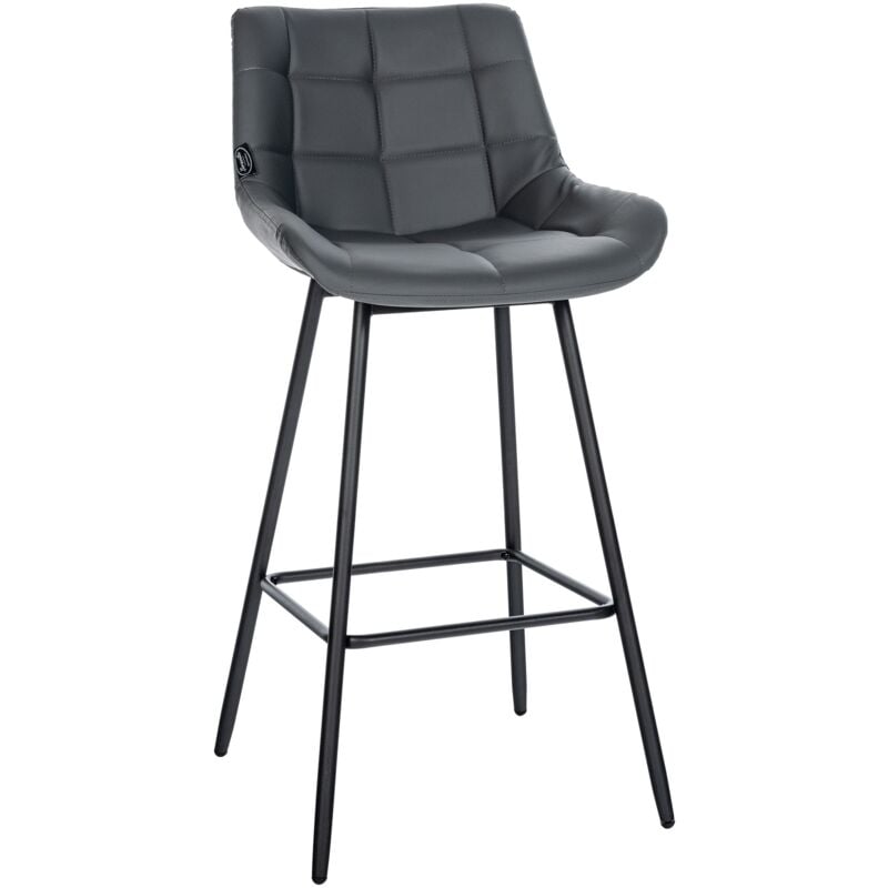 foto del prodotto sgabello weston grigio finta pelle
