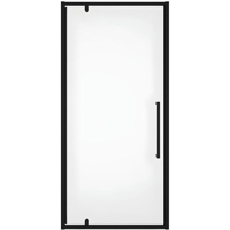 foto del prodotto porta per doccia girevole 80 x 195 cm in metallo nero opaco stile industriale tamri