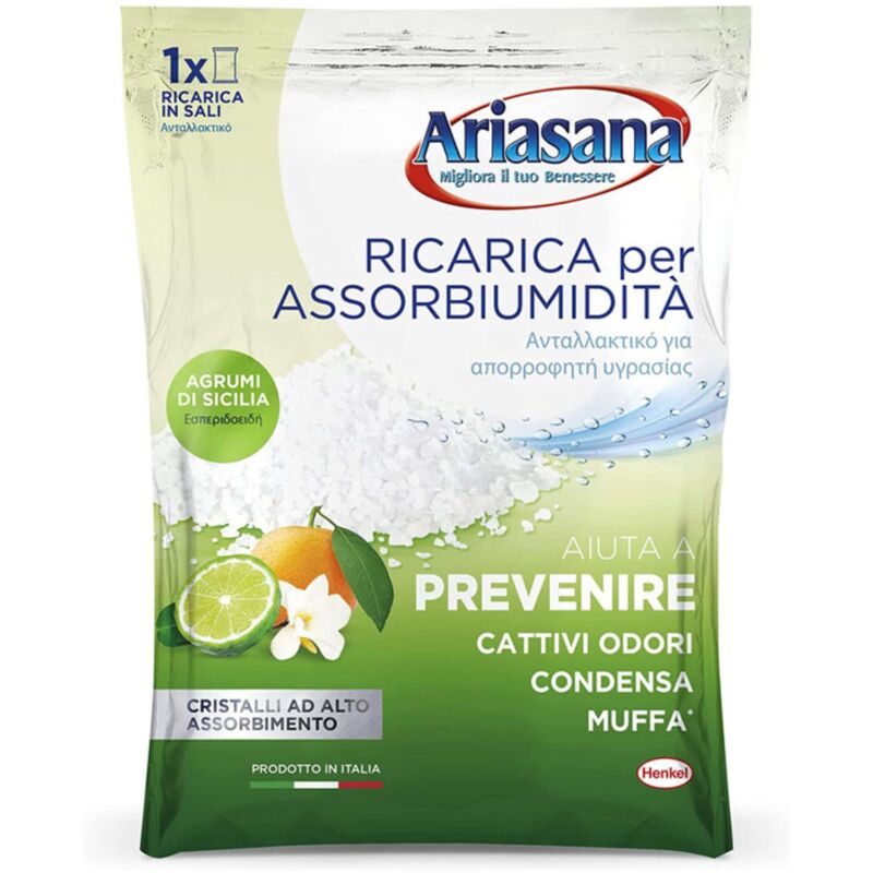 foto del prodotto ariasana ricarica in sali agrumi 1 busta 450 g 24 pezzi