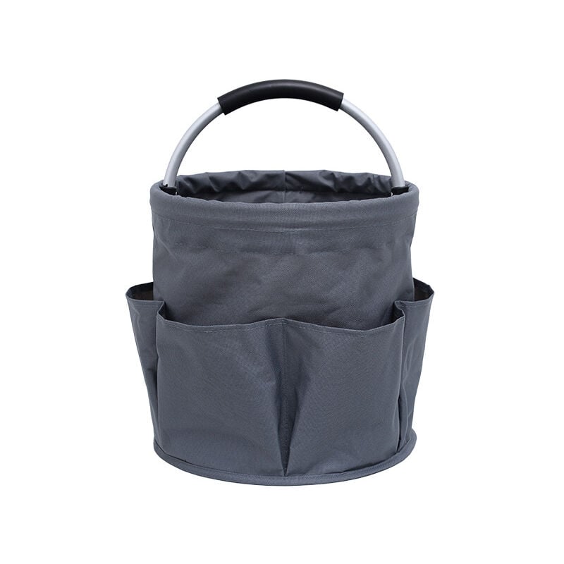 foto del prodotto sjqka borsa pieghevole per attrezzi da giardino, borsa da toilette, cestino da picnic con sei tasche laterali per officina, giardino, picnic, bagno