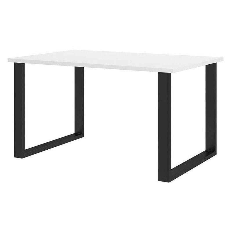 foto del prodotto tavolo tucson 137, bianco nero, 75x90x138cm, senza, truciolare laminato, metallo