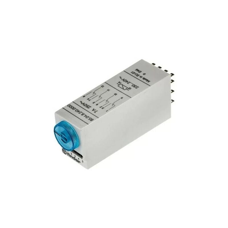 foto del prodotto finder 85.04.8.240.0000 rel temporizzato serie 85 230v innestabile 4 contatti