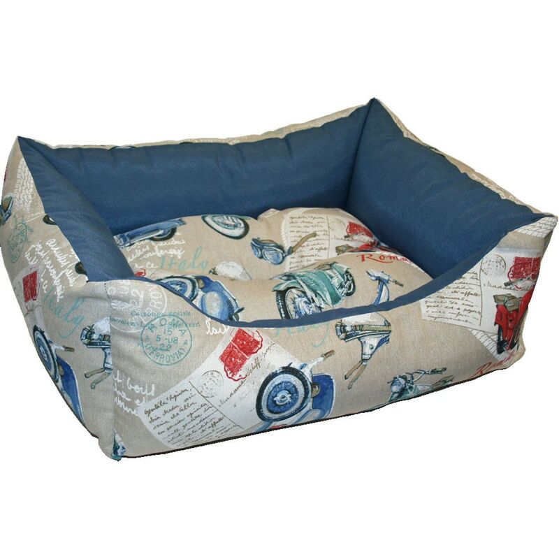 foto del prodotto lettino per cani terral in tela stampa vespa 50 x 40 x 20 cm offerta esclusiva