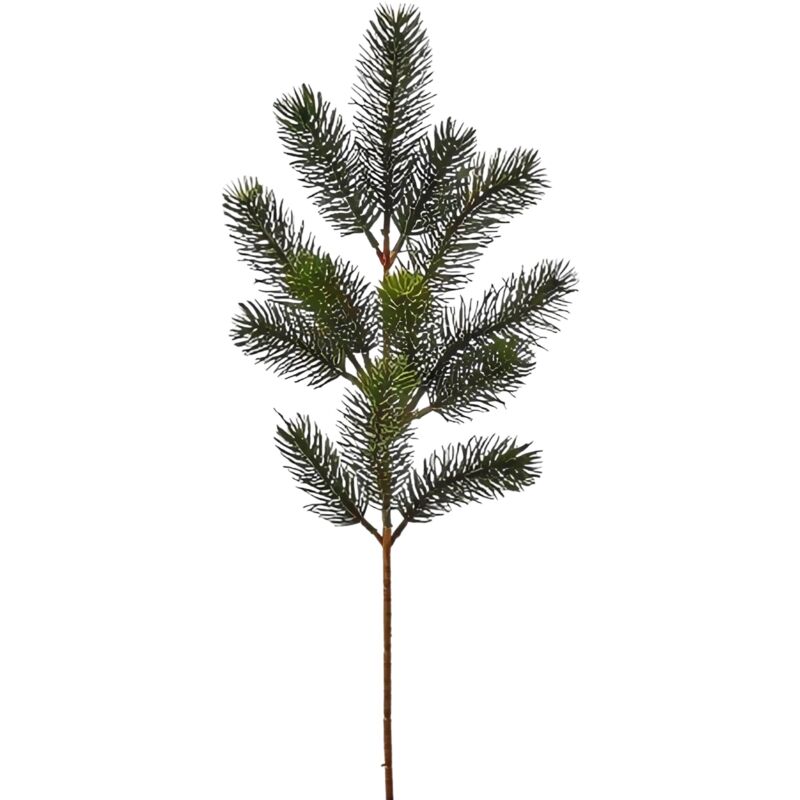 foto del prodotto ramo decorativo con foglie aghiformi decorazione natalizia per albero h 50 cm