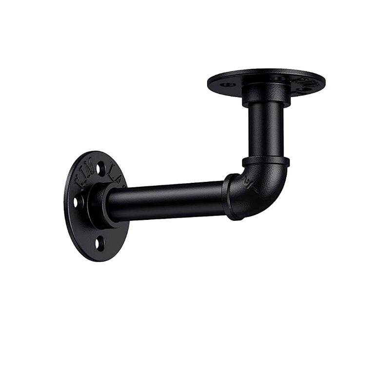 foto del prodotto bebusingoto staffa per mensola in tubo industriale, staffa per mensola industriale vintage con flange da 1015 cm per libreria, mobili fai da te,