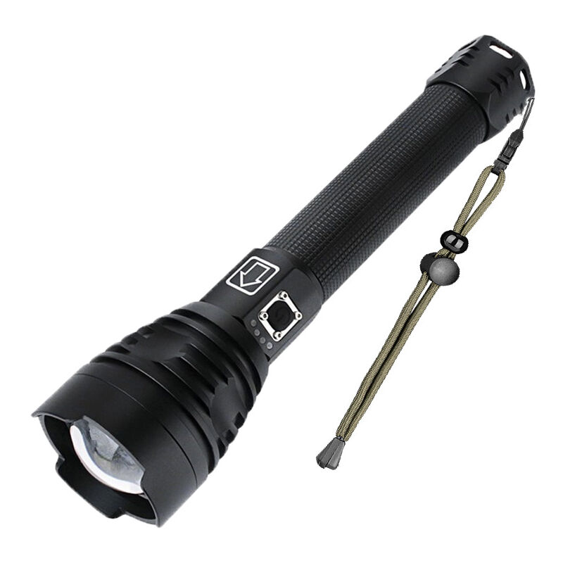 foto del prodotto bebusingoto torcia elettrica potente xhp90 in lega di alluminio con zoom telescopico a ricarica diretta usb torcia elettrica potente p90
