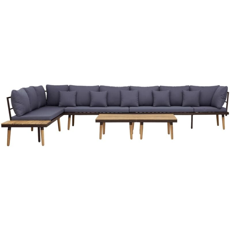 foto del prodotto prolenta premium furniture limited set divani giardino 8 posti con cuscini legno
