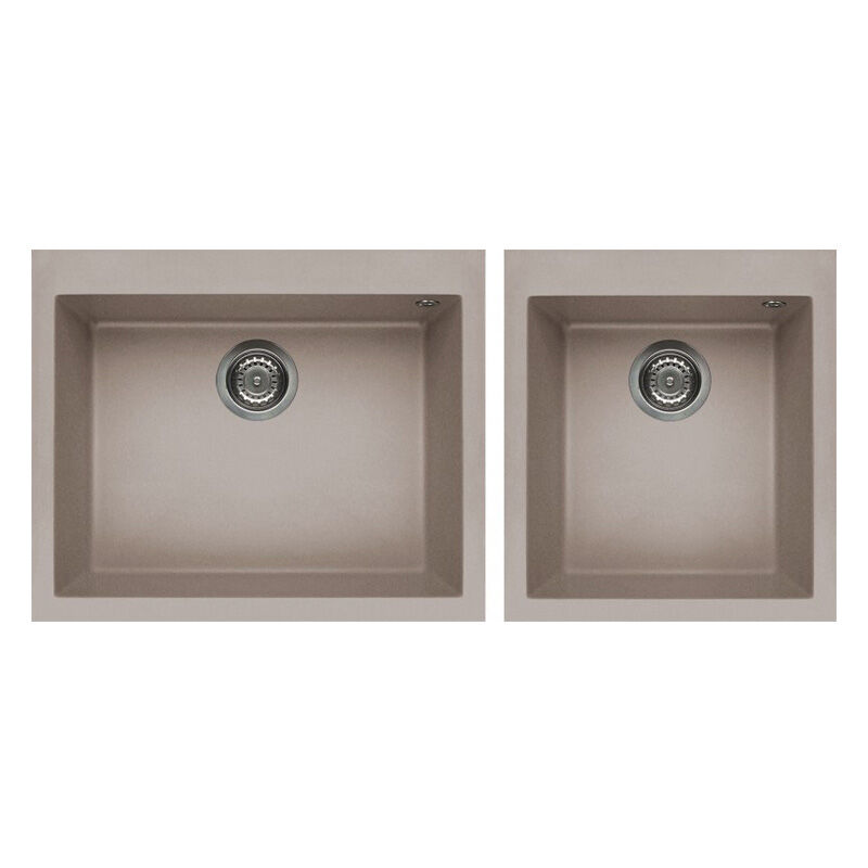 foto del prodotto lavello elleci da incasso quadra 210 granitek grigio tortora lgq21043