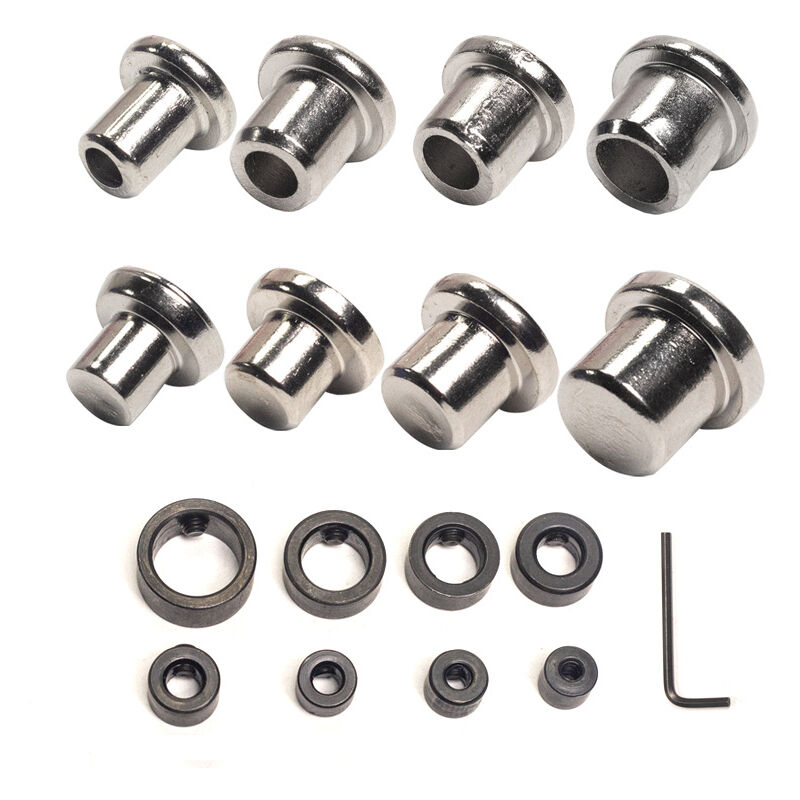 foto del prodotto set di 17 utensili per il centraggio della lavorazione del legno, 6 mm, 8 mm, 10 mm, 12 mm, otto cavit otto cerchi di posizionamento