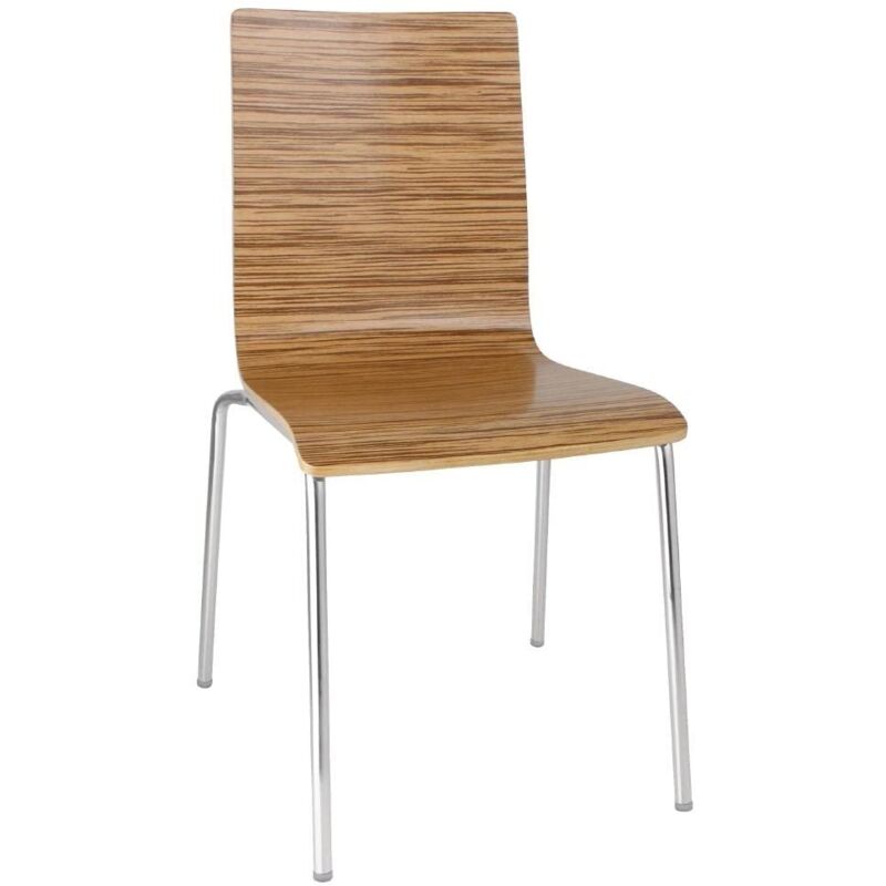 foto del prodotto zebrano sedia a sdraio schienale quadrato, confezione da 4, metallo legno, unit bolero