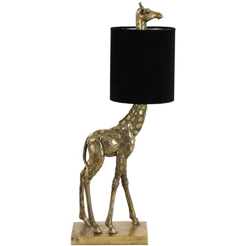foto del prodotto light living lampada da tavolo giraffe nero plastica 