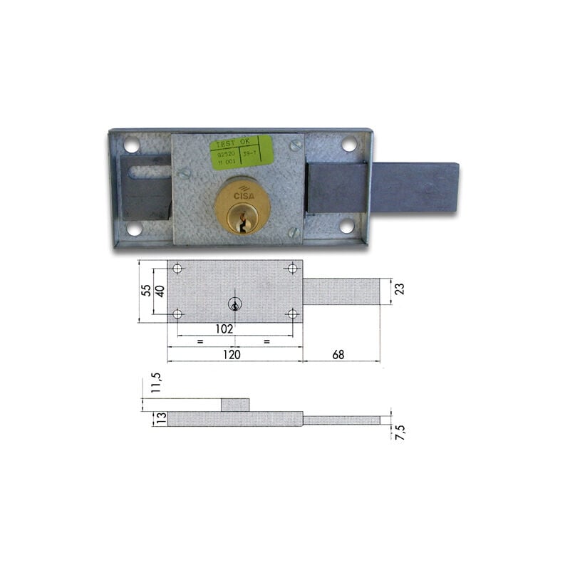 foto del prodotto 41110 60 1 serratura serranda lat dx cisa
