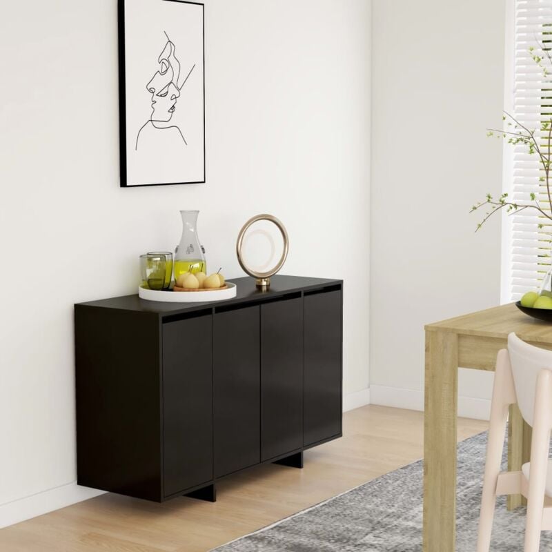 foto del prodotto youthup furniture limited credenza nera 120x41x75 cm in truciolato