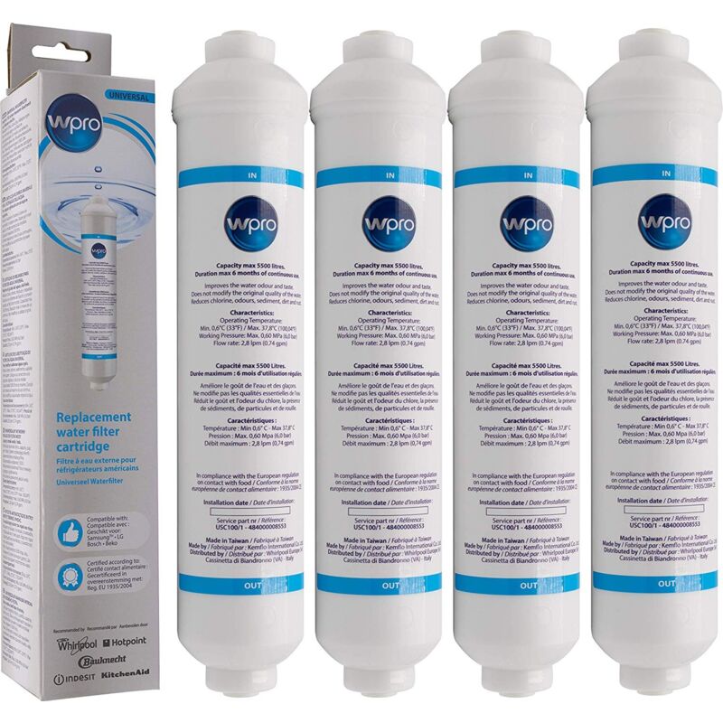 foto del prodotto usc100 filtri dell acqua x4 per haier, samsung, whirlpool, daewoo, lg fright, lg wpro