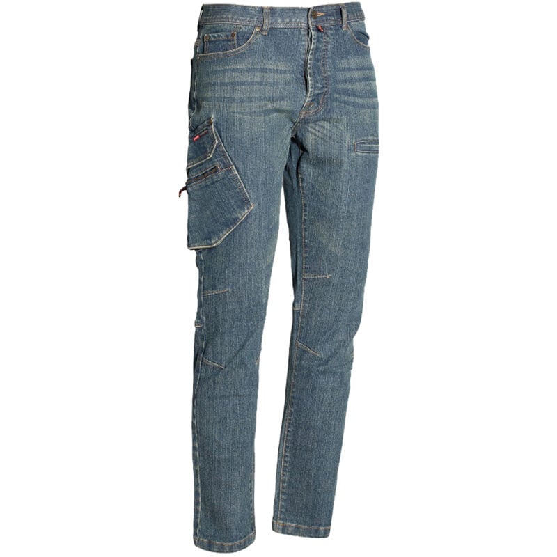 foto del prodotto issaline pantaloni da lavoro industrial starter jeans stretch 8025bp xl