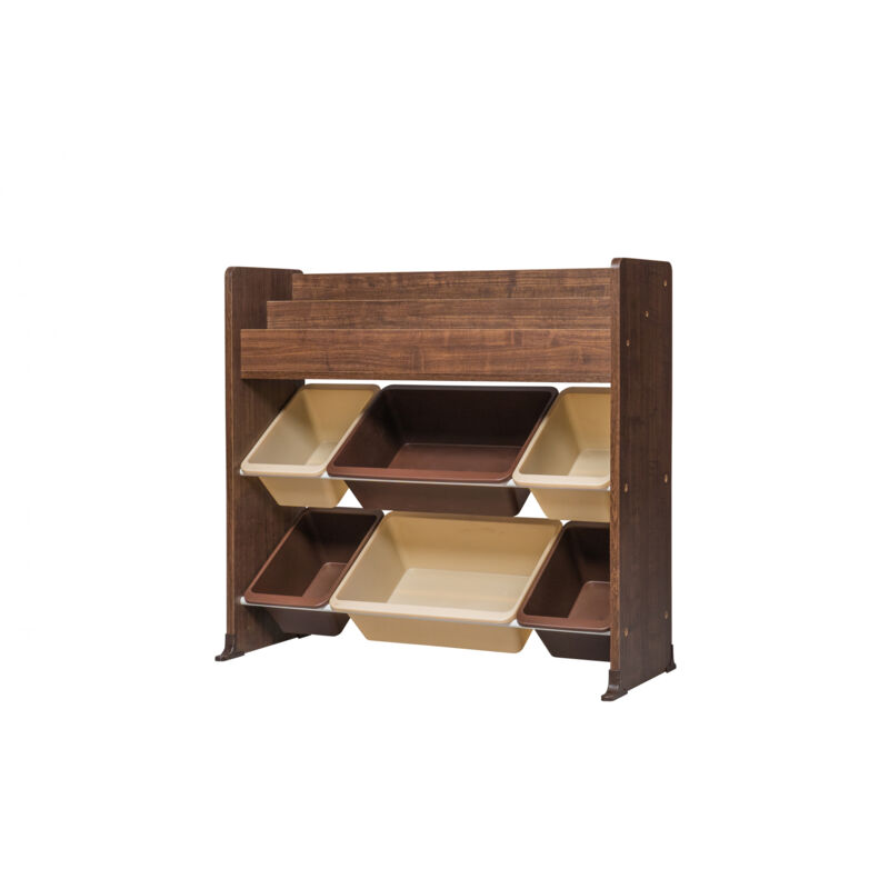foto del prodotto iris ohyama portagiochi, mobili, libreria per bambini, organizzatore, scatole per giochi, libri 6 scatole di plastica rimovibili, stanza dei