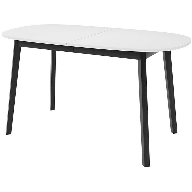 foto del prodotto tavolo edmond 114, bianco nero, 77x80x150cm, con, truciolare laminato, legno