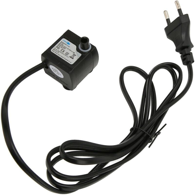 foto del prodotto mini pompa sommergibile per acqua, regolabile, silenziosa, impermeabile ipx8, con ventosa per acquario, spina ue 220 240 v.