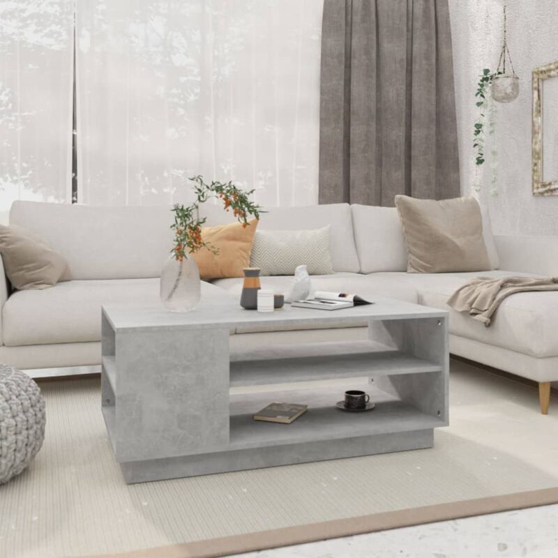foto del prodotto furniture limited tavolino da salotto grigio cemento 102x55x43