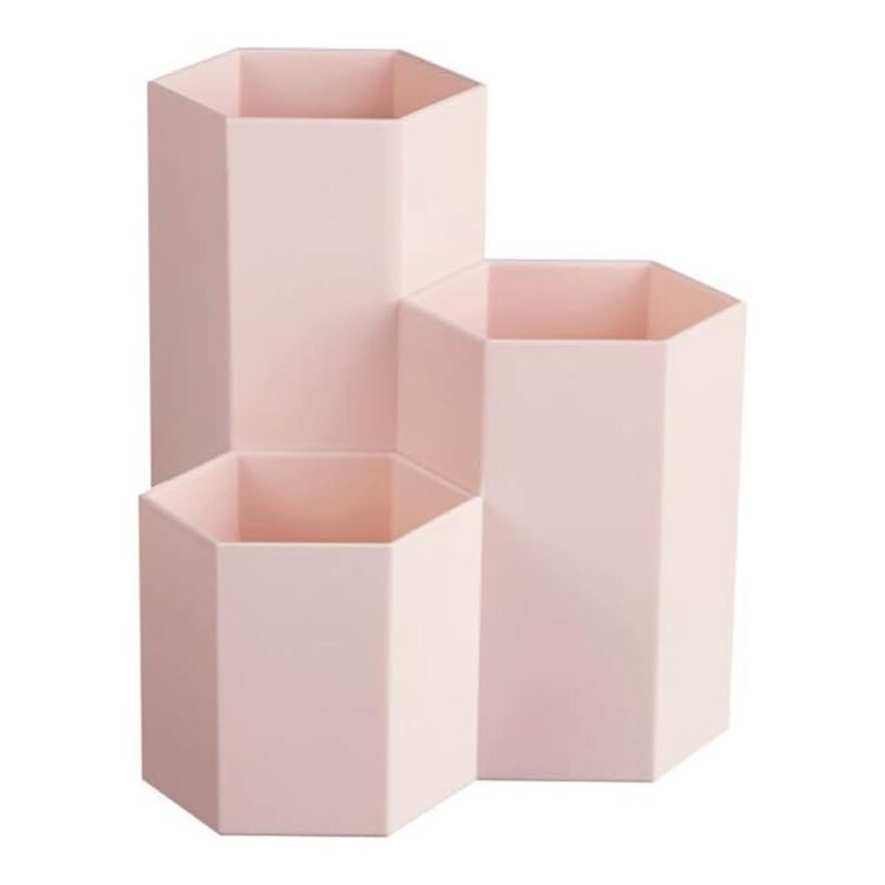 foto del prodotto alovez scatola portapenne esagonale in plastica per riporre articoli per ufficio degli studenti