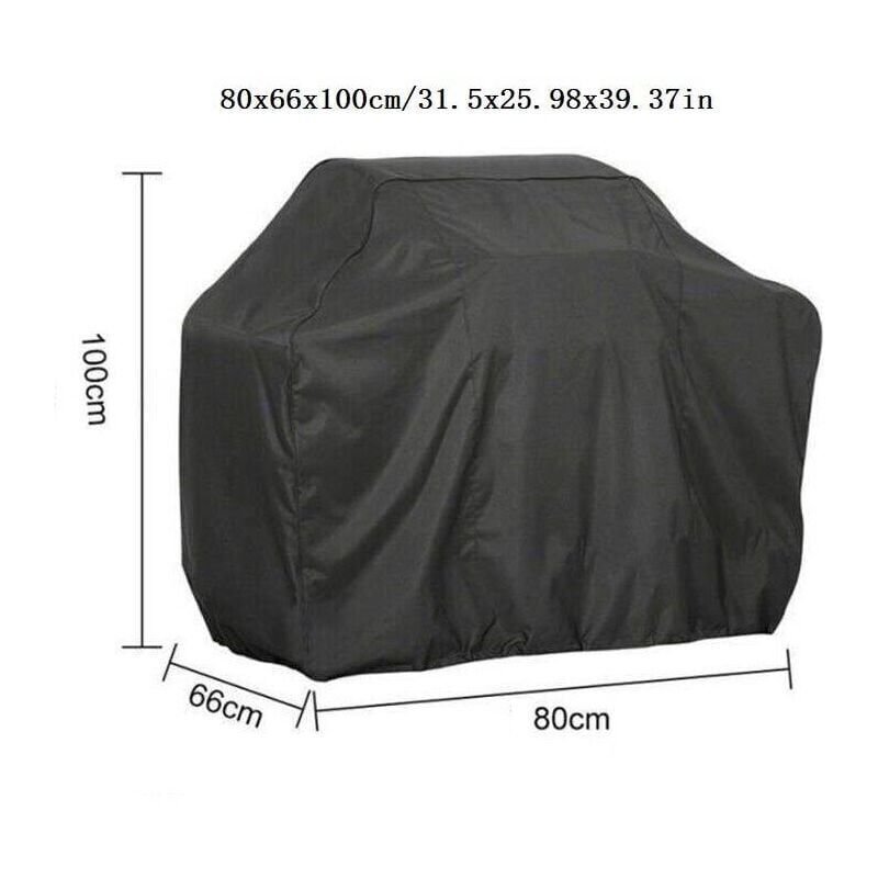 foto del prodotto copertura per mobili da giardino 80x66x100cm copertura per barbecue nera copertura per barbecue da esterno telo impermeabile per barbecue coperture