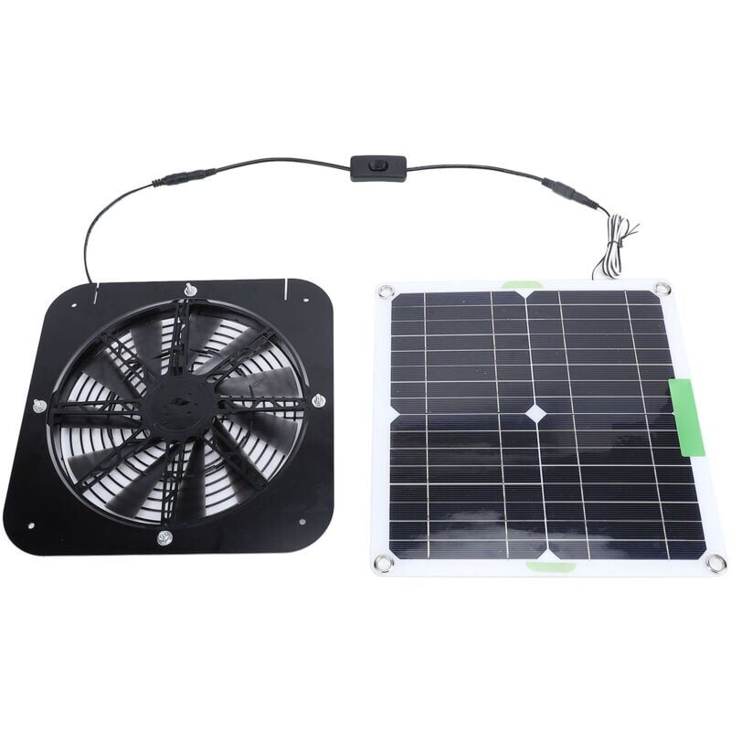 foto del prodotto ventilatore di scarico solare da 100 w, pannello di ventilazione da 13,5 pollici, alimentato per cani, pollaio, serra, camper