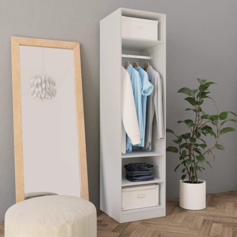 foto del prodotto furniture limited armadio bianco 50x50x200 cm in legno