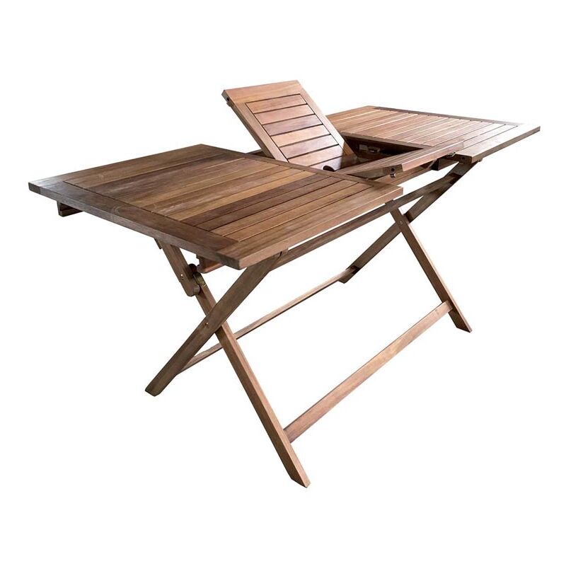 foto del prodotto tavolo pieghevole amalfi in legno di acacia fsc , estensibile 115 150x75xh.75 cm gardenia