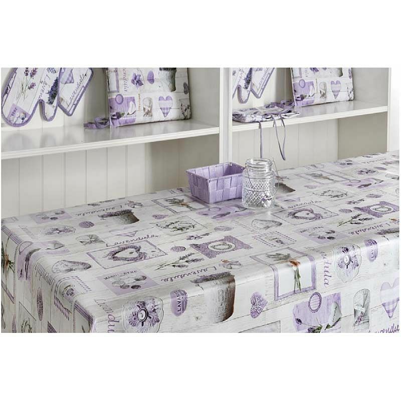 foto del prodotto no brand tovagliato cerato supporto tnt, 140x20 cm, stampa cuori lavanda
