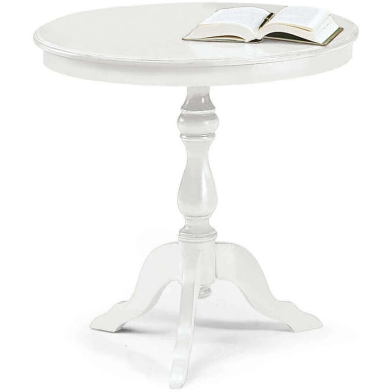 foto del prodotto milani home duke tavolino in legno massello tondo cm 60