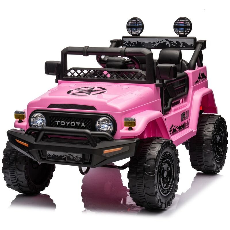 foto del prodotto auto elettrica per bambini toyota cruiser fuoristrada macchina rosa