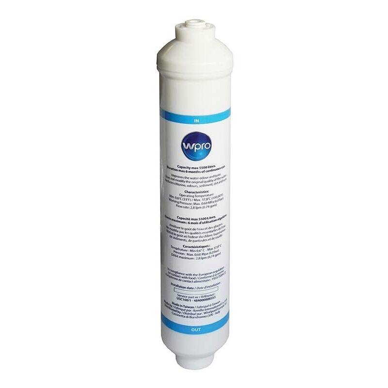 foto del prodotto cartuccia filtro dell acqua 100 frigorifero, congelatore wpro 631803662734181379