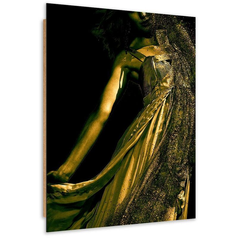 foto del prodotto gbshop quadro deco panel, donna in polvere d oro 80x120