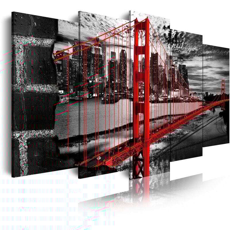 foto del prodotto dekoarte 277 quadri moderni stampa di immagini artistica digitalizzata tela decorativa per soggiorno o stanza da letto stile citt eeuu golden