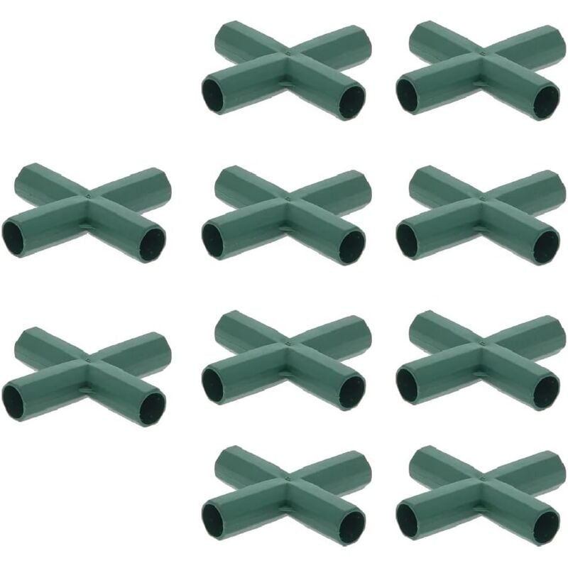 foto del prodotto kzq 10 connettori per telaio da giardino piatti da 16 mm, connettori per telaio da giardino a 4 vie per fioriere e serre