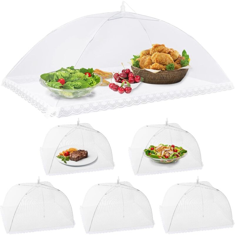 foto del prodotto kzq pezzi copertura pieghevole per alimenti anti mosche copertura per alimenti tenda ombrello protezione anti insetti per cibo da picnic al