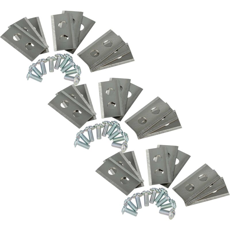 immagine 0 del prodotto 27x lama di ricambio compatibile con worx landroid s500i, m wr141e, m wr142e, m wr143e, m wr153e tagliaerba argento, in acciaio vhbw