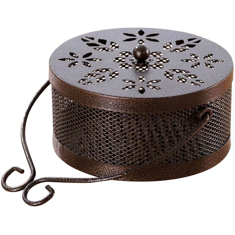 foto del prodotto classic incense holder, mosquito coil holder use for outdoors, pool, patio, deck, camping, hiking, etc bronze 