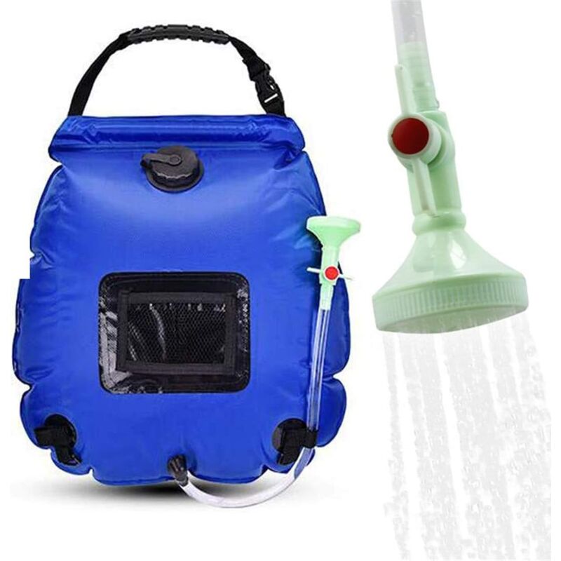 foto del prodotto 5 gallon 20l camping solar shower bag with shower head