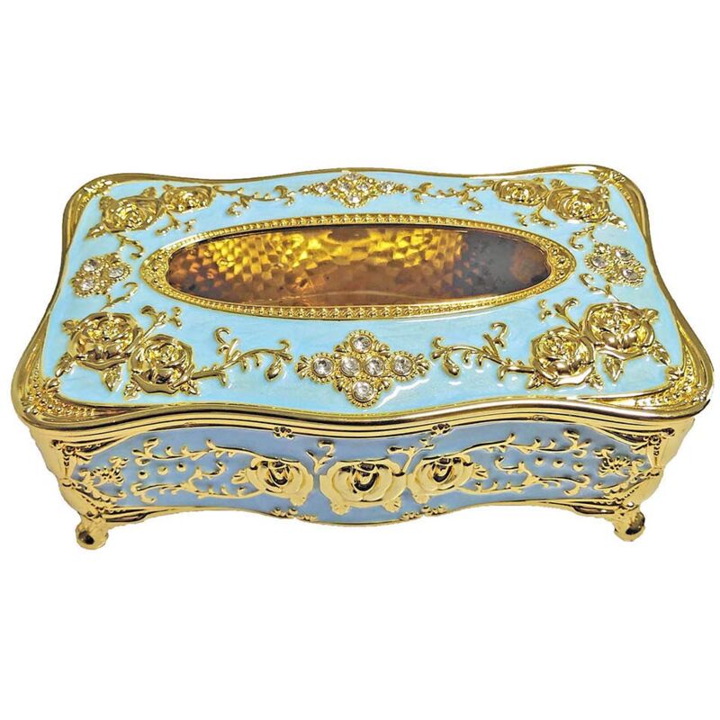 foto del prodotto zvd rhinestone tissue box holder, luxurious european style pink tissue box cover for bedroom, office, bathroom, home, travel, restaurant gold and