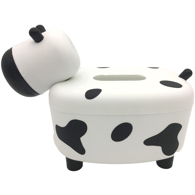 foto del prodotto cow tissue box cover lovely cow shaped tissue box with toothpick dispenser mobile phone holder toothpick black gel pen suit