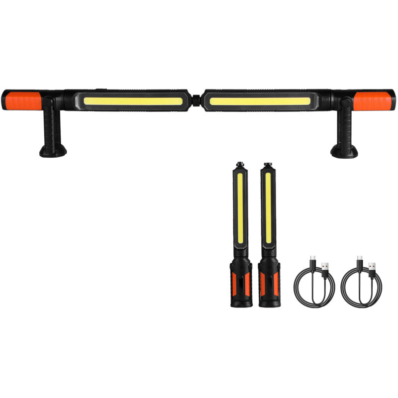 foto del prodotto mophorn luce di lavoro sotto il cruscotto, 1450lm led ricaricabile luminoso, 4400mah, portatile per illuminazione di emergenza per la casa,