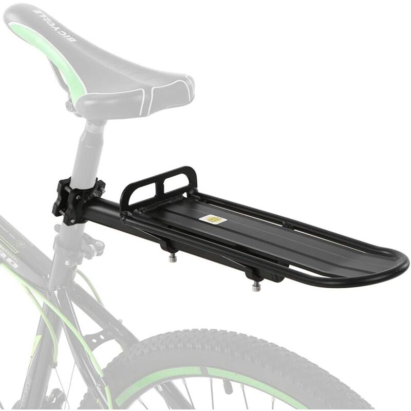 foto del prodotto bike luggage rack, universal retractable bike carrier aluminum alloy bike rack bike rear post rack bike pannier luggage cargo carrier rack