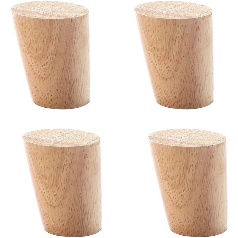 foto del prodotto wood color 6cm oblique cone reliable wooden furniture furniture legs sofa feet 4pcs