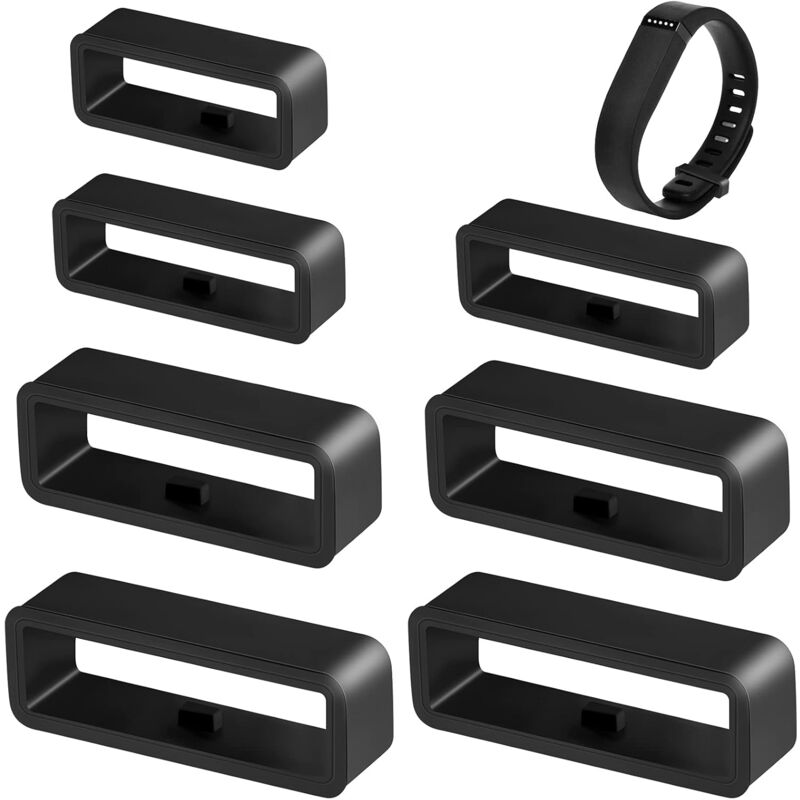 foto del prodotto 8 pieces watch band buckles silicone watch strap buckles watch strap ring 18mm 20mm 22mm 24mm replacement watch retainer buckles