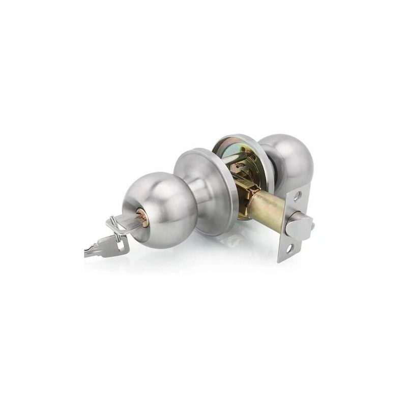immagine 0 del prodotto door handle, round knob lock door lock, key lock, latch size 70mm