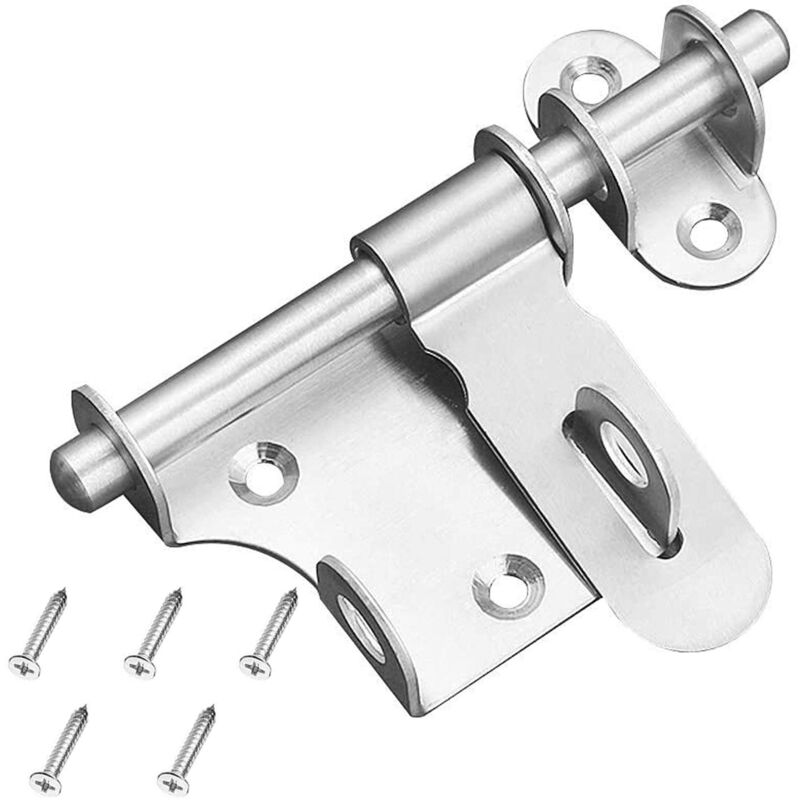 foto del prodotto zvd sliding door latch bolt latch thickened stainless steel solid durable with hole for padlock bathroom kitchen garden bedroom cabinet outdoor