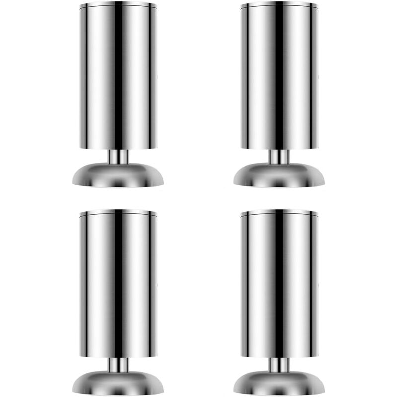 foto del prodotto 4x furniture legs, stainless steel kitchen cabinet legs round feet 50 x 80mm